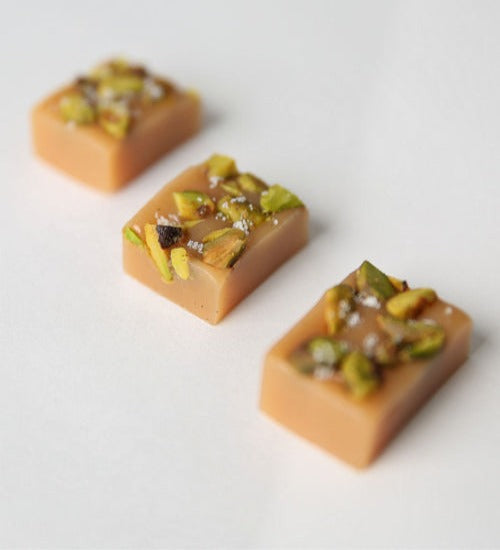 Pistachio Sea Salt Caramel - soft organic handmade candy
