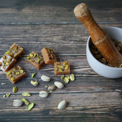 Pistachio Sea Salt Caramel - soft organic handmade candy